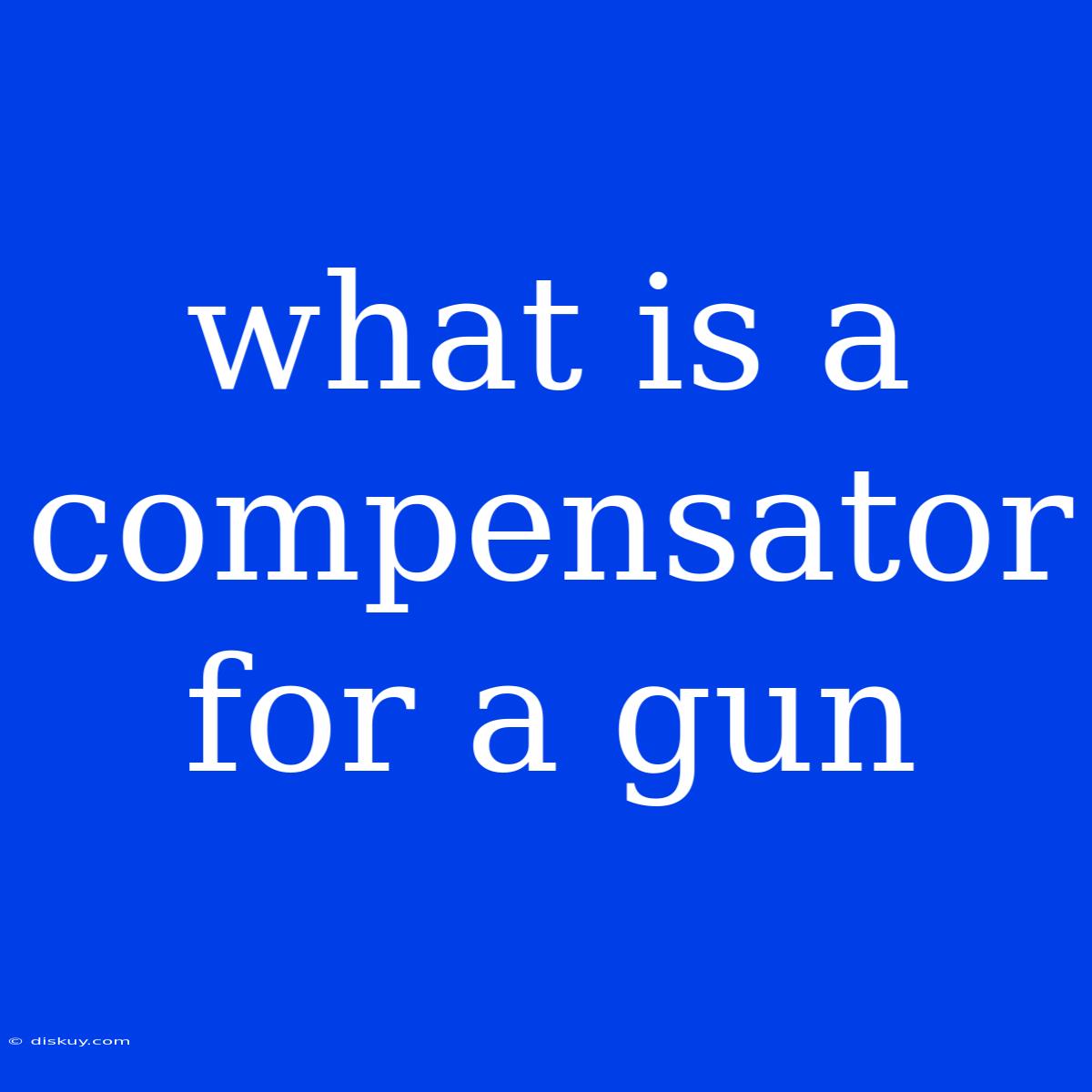 What Is A Compensator For A Gun