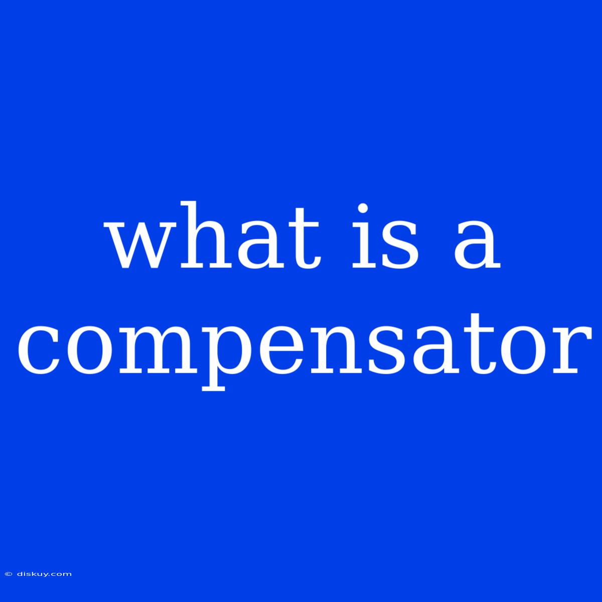 What Is A Compensator