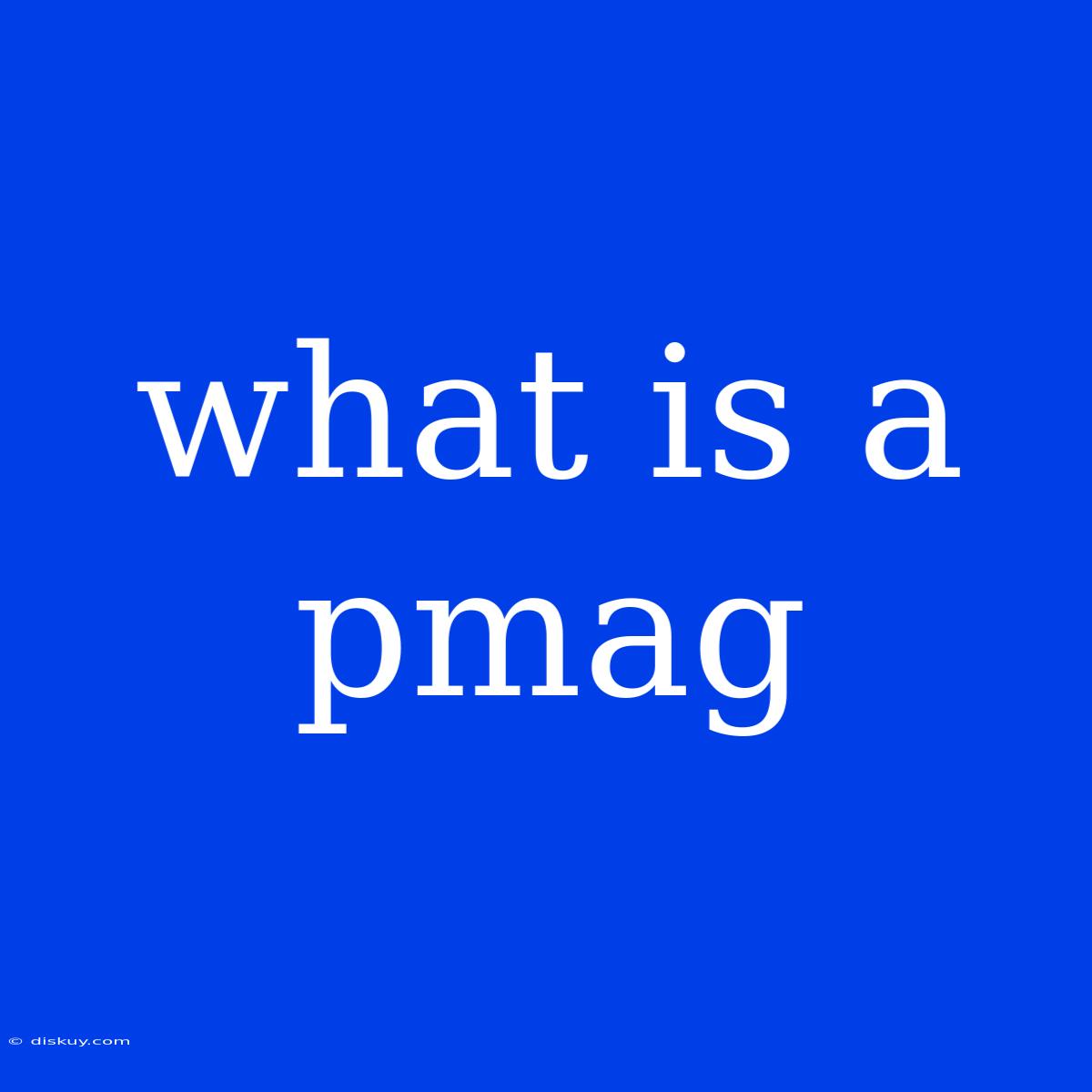 What Is A Pmag