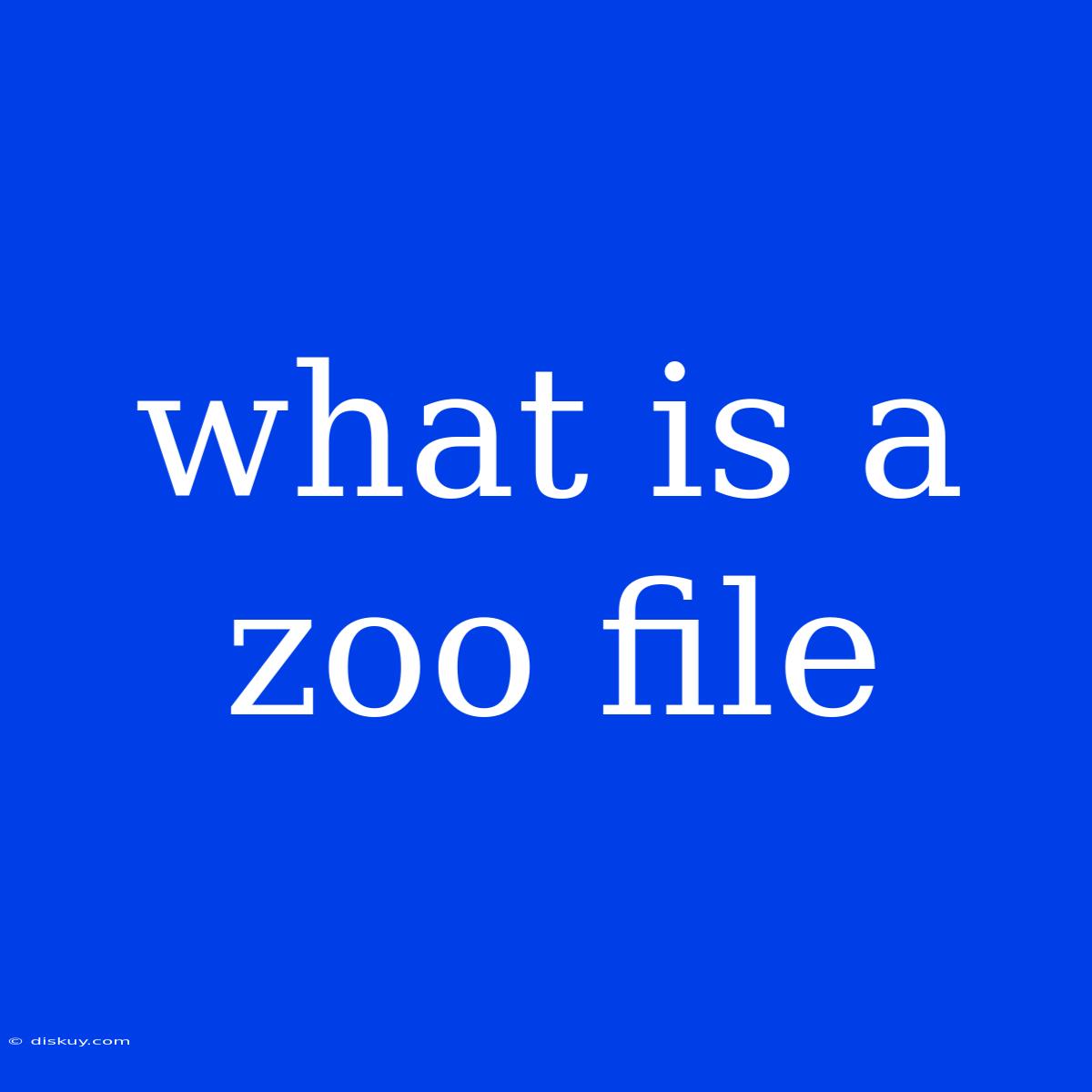 What Is A Zoo File