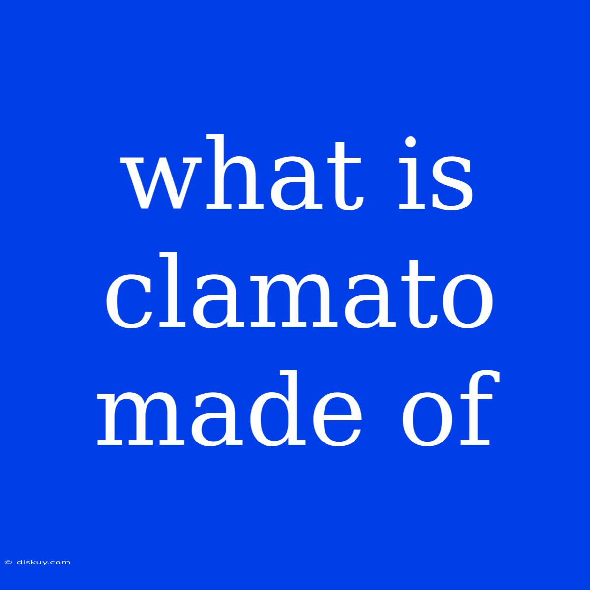 What Is Clamato Made Of