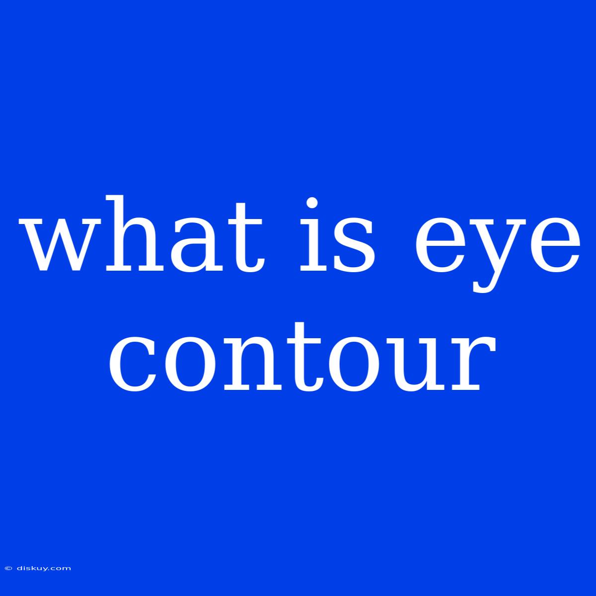 What Is Eye Contour