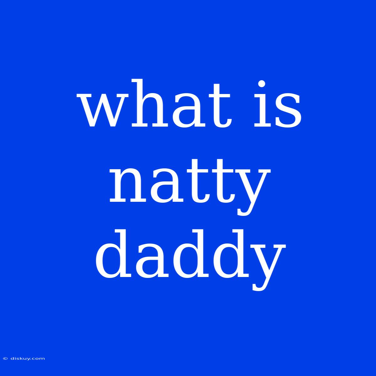 What Is Natty Daddy