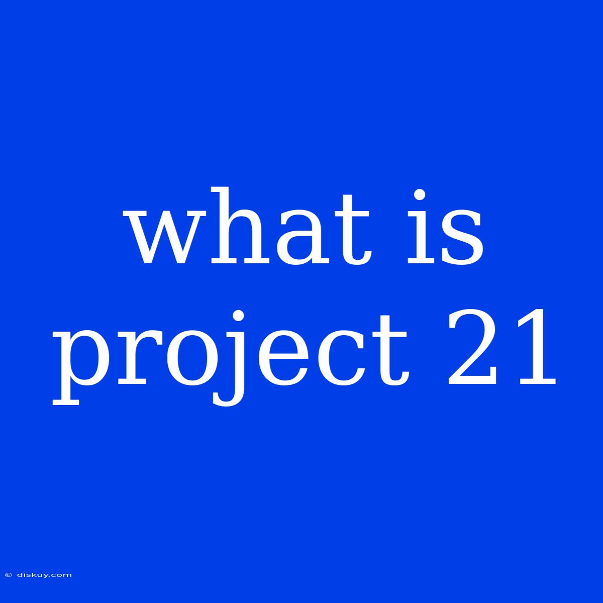 What Is Project 21