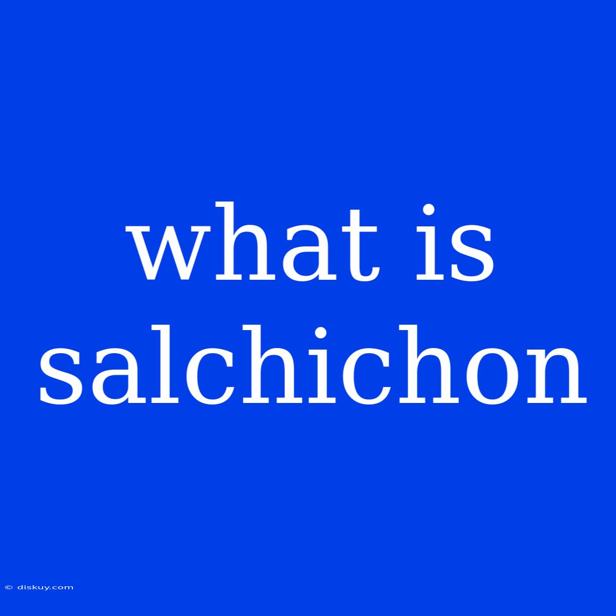 What Is Salchichon