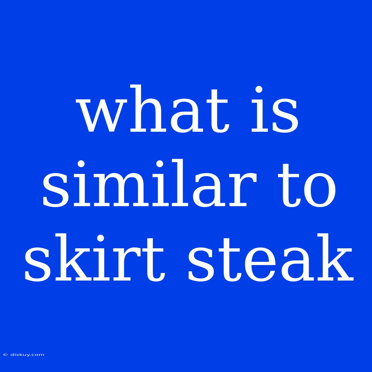 What Is Similar To Skirt Steak