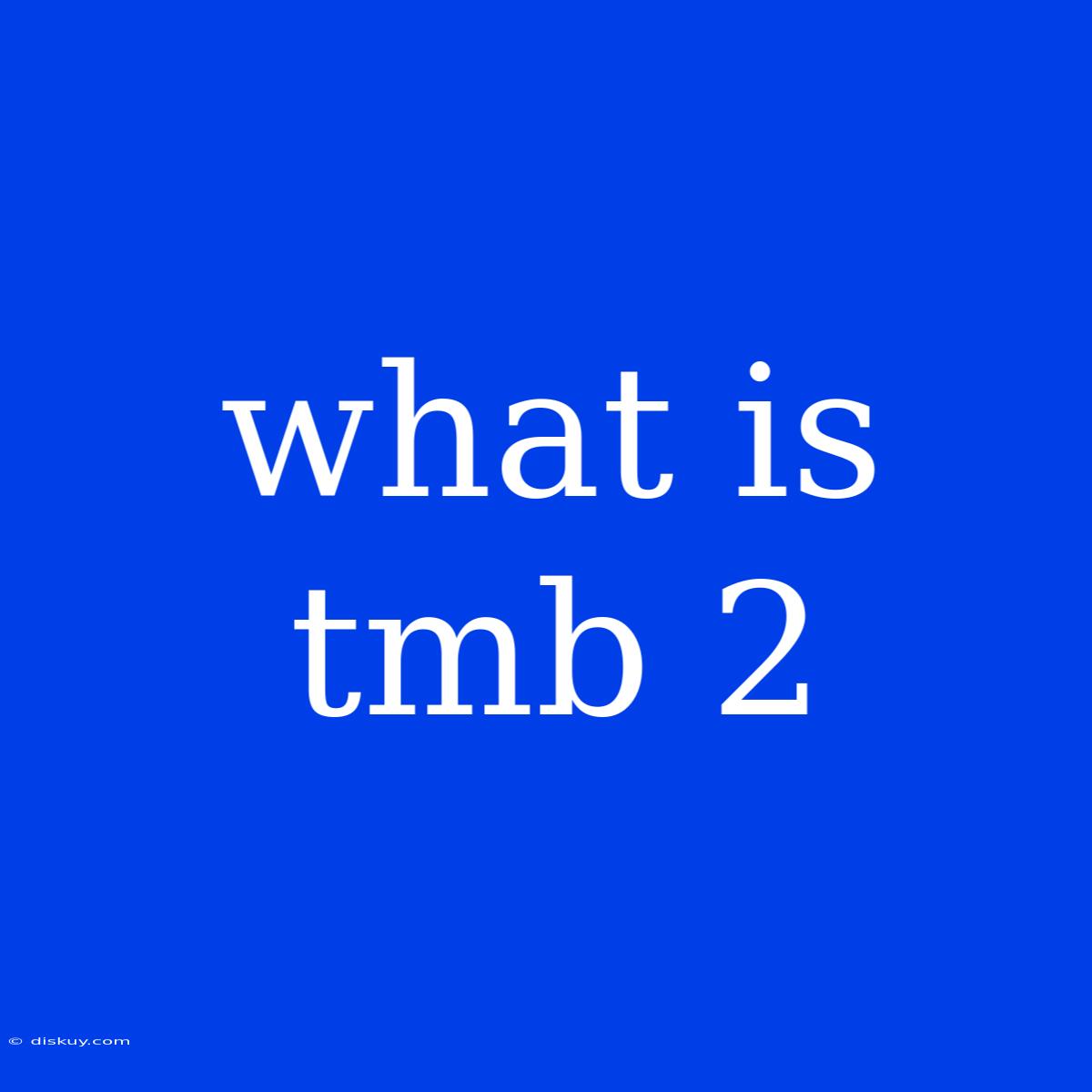 What Is Tmb 2