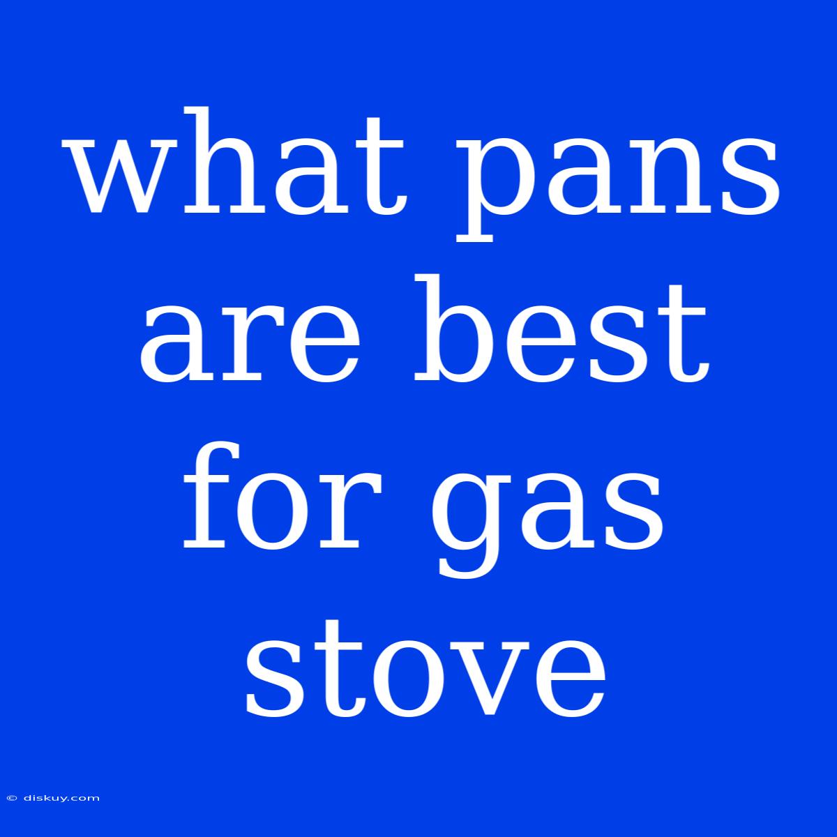 What Pans Are Best For Gas Stove