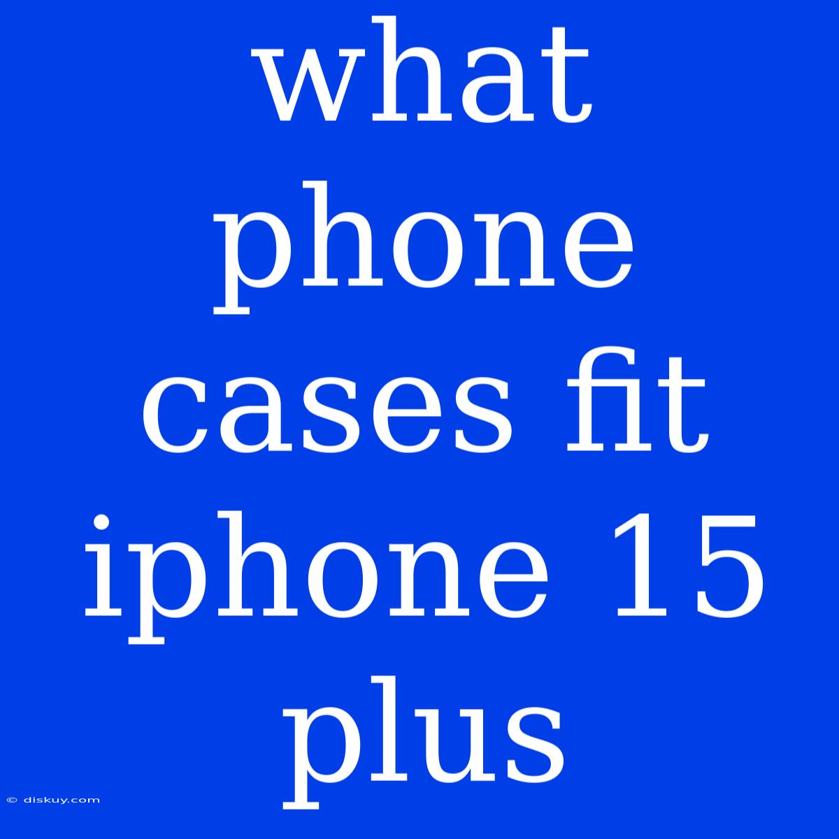 What Phone Cases Fit Iphone 15 Plus