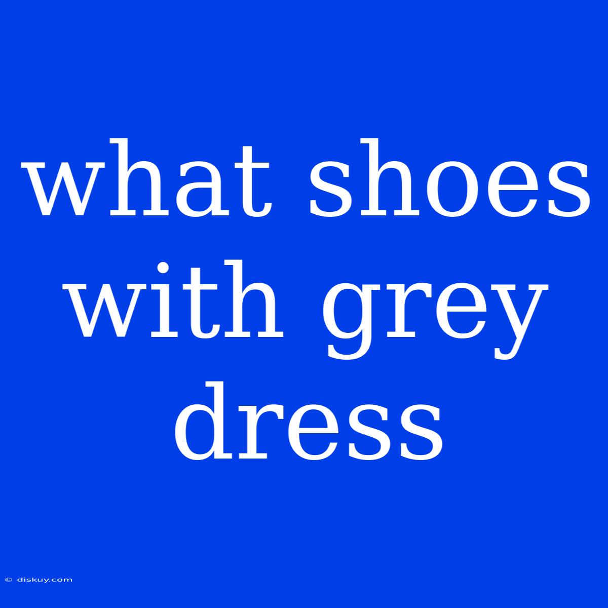 What Shoes With Grey Dress